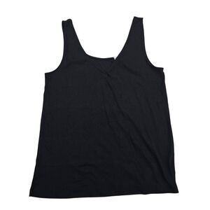 Skin Ribbed Reversible Tank Size 3 / Large Black V-Neck Performance Stretch